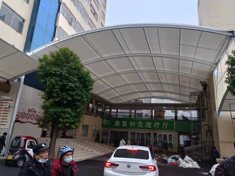 2026永嘉县推拉棚膜结构一体化厂家，厂区、园区停车棚工程承接-1